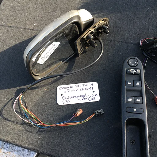 Peugeot 307 Sw 2.0 16v 2005 2500185 Elektr inklapbare Buitenspiegel Linksvoor of Rechtsvoor