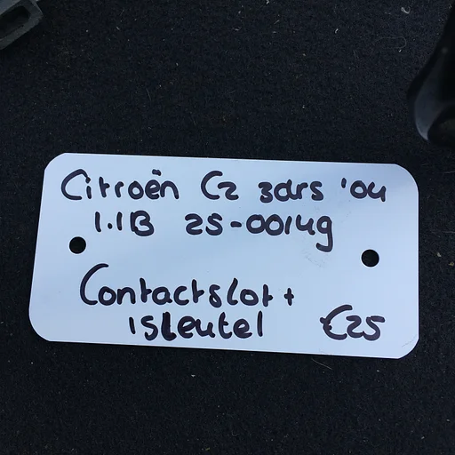Citroen C2 3drs 1.1 Benzine 2004 2500149  Contactslot met sleutel