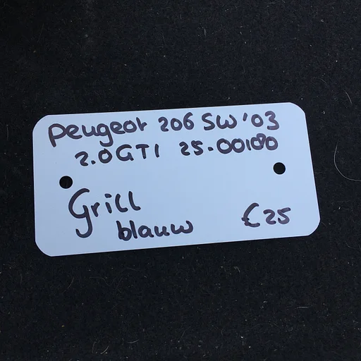 Peugeot 206 gti 2.0 16v Sw 2003 2500180 Grille