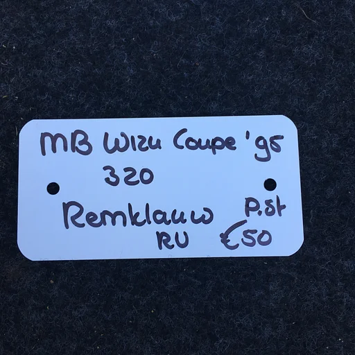 Mercedes W124 3.2 Benzine Coupe Remklauw Linksachter of Rechtsachter