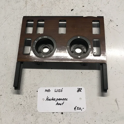 Mercedes W126 1982  Houten Paneel rond het  Kachelpaneel 126 683 0175