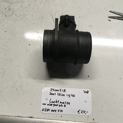 Seat Ibiza 1.9tdi 5drs 2008 2500218   Luchtmassameter vw 038 906 461 B