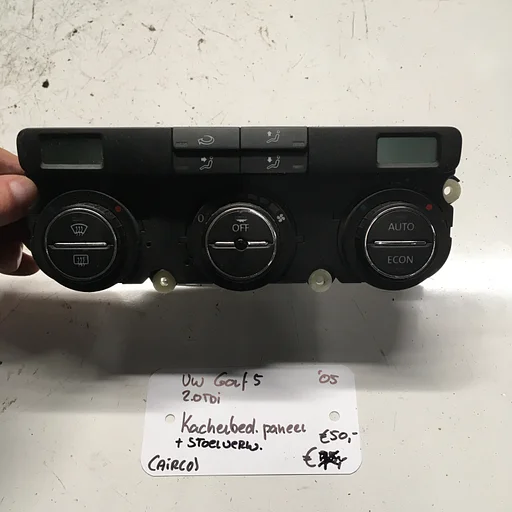 Vw Golf 5 2.0 tdi automaat  2005  Kachelbedieningspaneel ( stoelverwarming)