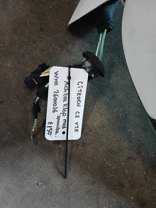 Citroen C2 3drs 2600036 Achterklep met Spoiler wit '09