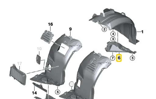 Wielkuip deel BMW E90 E91 E92 E93 X3 oe 51717159189 org bmw