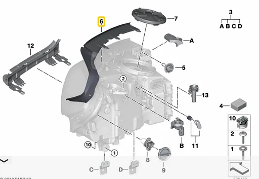 Koplamplijst BMW X3 G01 F97 X4 G02 F98 oe 63117466103 org bmw