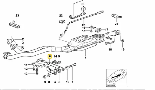 uITLAATKLEM bmw e36 320i m50 oe 18311728250