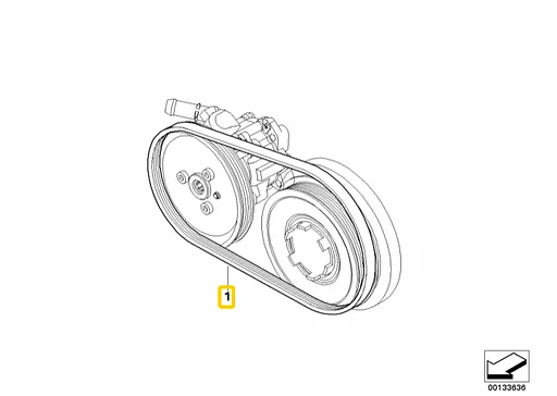 MULTIRIEM STUURPOMP BMW E90 E92 OE 11287794070