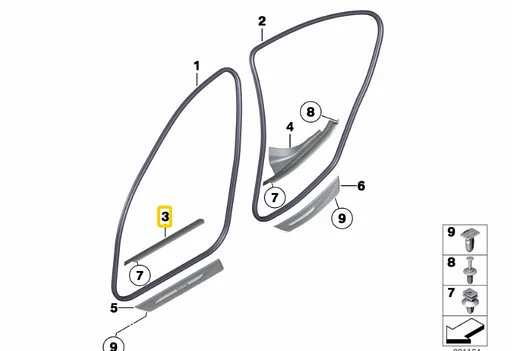 DORPEL LIJST RAND BMW F10 F11 OE 51477358063
