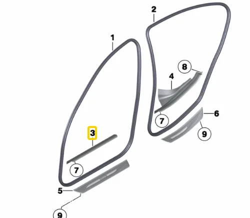 AFDEKLIJST DORPELLIJST BMW F10 F11 OE 51477358063