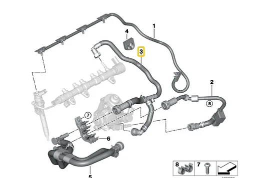 BRANDSTOFRETOURLEIDING BMW X5 G05 25DX OE 13538579959