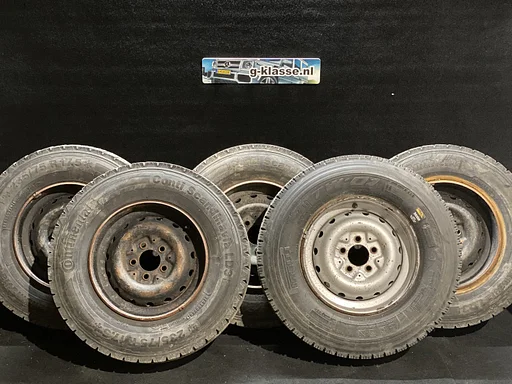 Stalen G-klasse wielen 17,5 Inch (set van 5, banden en velgen) 4614000402