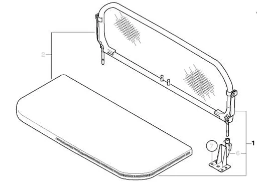 Originele set windscherm steunen BMW Z3  Roadster cario
