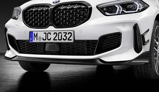 M Performance voorbumperlip spoiler glans zwart BMW 1 serie F40 51192462318 2462318