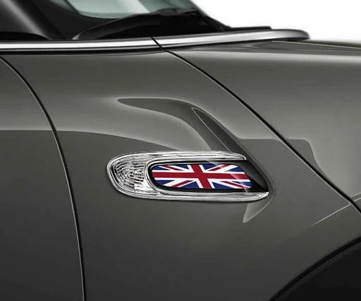 Trim covers set blauw / rood Union Jack voor zijknipperlicht nieuw MINI F55 F56 F57 51132410448 2410448