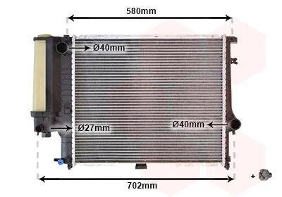 Radiateur 520x440x33 MM schakel BMW 5 serie E34 4 /6 cyl 17111719306 1719306 BW2121
