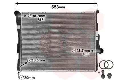 Radiateur 580x445x24 MM schakel BMW 3 serie E46 Z4 E85 E86 4 /6 cyl 17119071517 9071517 9071518 06002278
