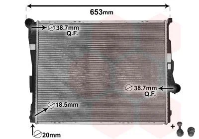 Radiateur 580x450x30 MM schakel BMW 3 serie E46 17119071518 9071518 17119071517 8MK376716271