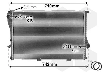 Radiateur 650x435x42 MM schakel BMW 5 / 7 serie E39 E38 17111436063 1436063BWA2235