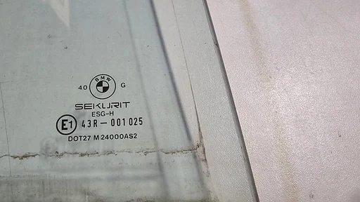 Zijruit raam groen links achter BMW E34 51341944087 1944087 51348107673 8107673