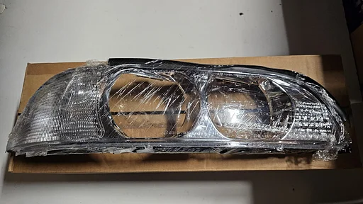 Koplamp glas chroom rechts H7 HB3 Depo wit knipperlicht  BMW 5 serie E39 1995-2000 1223184 63128375300