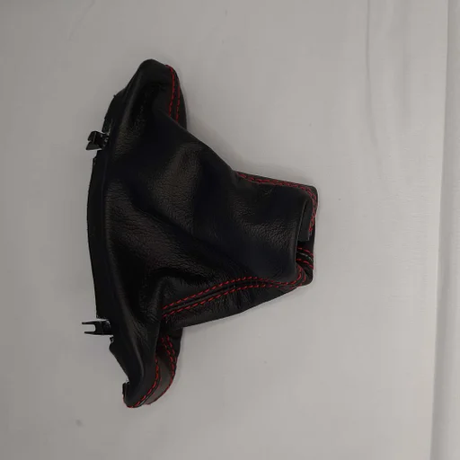 Handrem hoes zwart leer met rode stiksels BMW 5-Serie E60/E61