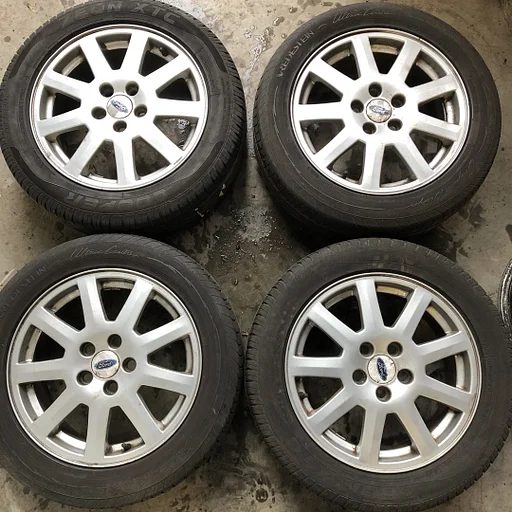 205-55-16 91Y Ford Licht Metalen Velgen Steek 5 x 108 ET52,5 NG 63,4 Mm 6,5 J 16 Inch