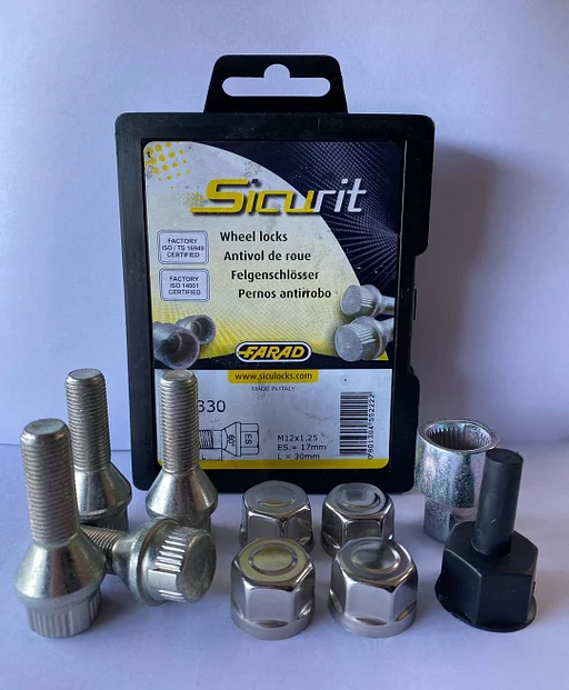 Nieuwe Wielsloten Slotbouten M12x1.25 30mm Bouten Anti Diefstal
