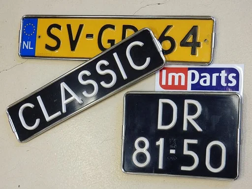 Chromen kentekenplaat houders