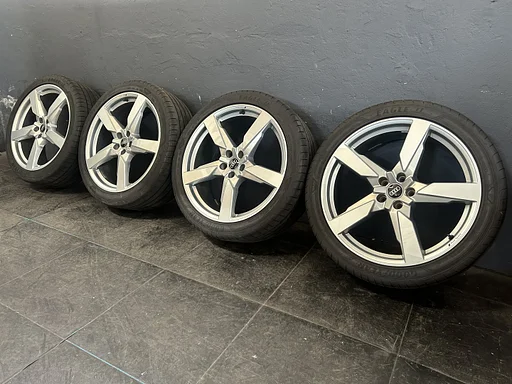 6-7mm! Originele Audi Q5 SQ5 80A Polygon 21 inch velgen 5x112 zomerbanden 255/40R21 Goodyear