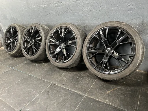 5-6mm! VW Transporter T5 GP T6 T6.1 T7 Multivan Bulli GMP Gunner 20 inch zwarte velgen 5x120 zomerbanden 275/35R20 Event