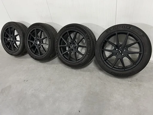 Audi Q5 Q7 VW Touareg 20 inch Brock zwarte velgen 5x112 TPMS zomerbanden 255/45R20 Michelin