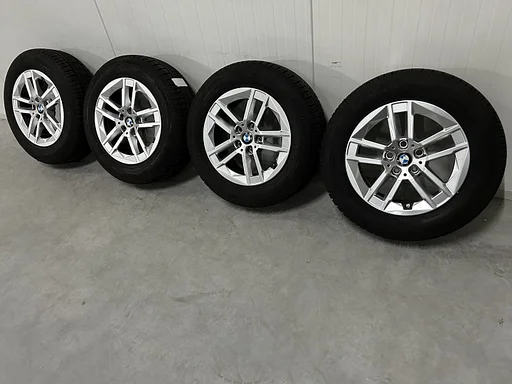 7.5mm! Originele BMW 2 serie Active Tourer U06 style 186 velgen 16 inch 5x112 TPMS winterbanden 205/65R16 Continental