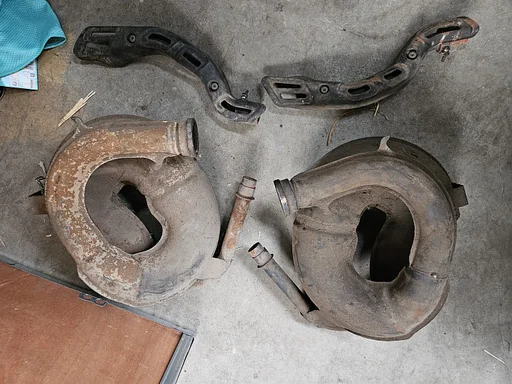 Originele Yamaha Banshee YFZ 350 3GG uitlaatbochten 2takt