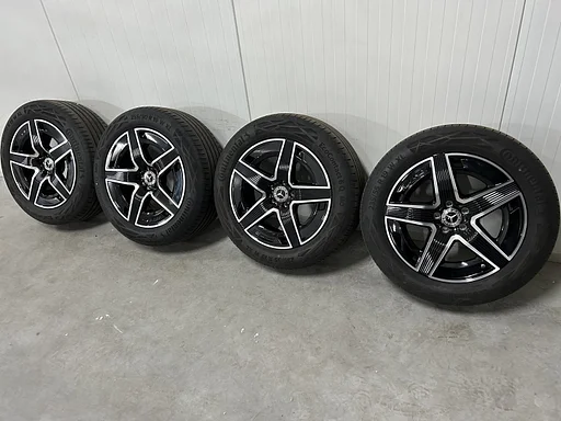 6mm! Originele Mercedes GLC W254 19 inch zwarte AMG velgen breedset TPMS 5x112 zomerbanden 235/55R19 Continental