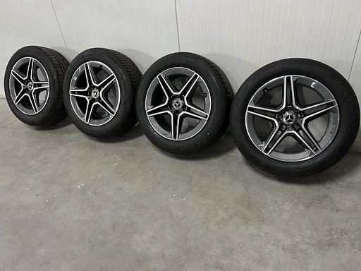 6.5mm! Originele Mercedes GLC W254 19 inch antraciete AMG velgen TPMS 5x112 zomerbanden 235/55R19 Bridgestone