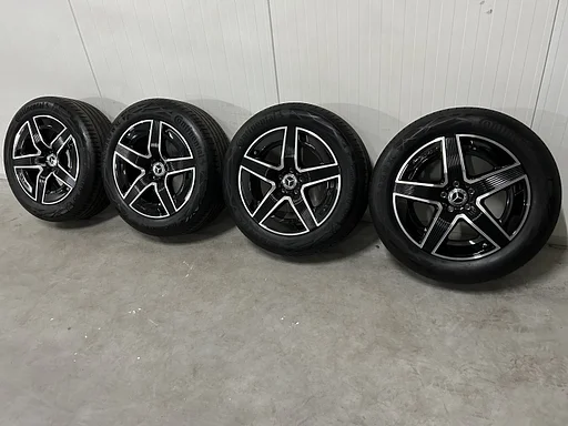 6-7mm! Originele Mercedes GLC W254 19 inch zwarte AMG velgen breedset TPMS 5x112 zomerbanden 235/55R19 Continental