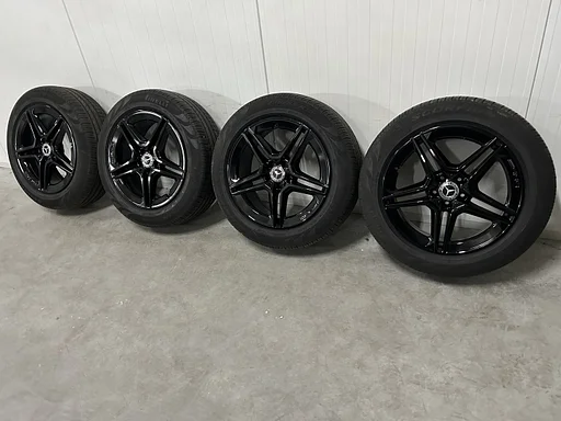 6mm! Originele Mercedes GLC W254 19 inch zwarte AMG velgen TPMS 5x112 AllSeasonBanden 235/55R19 Pirelli