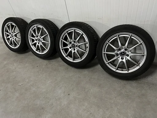 6mm! Originele Mercedes A B CLA Klasse W176 W246 C117 17 inch velgen 5x112 TPMS winterbanden 205/50R17 Continental