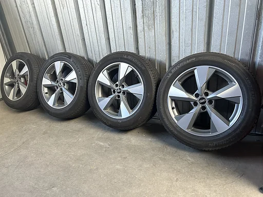 7mm! Originele Audi Q5 SQ5 80A Audi Sport 19 inch antraciete velgen 5x112 zomerbanden 235/55R19 Michelin