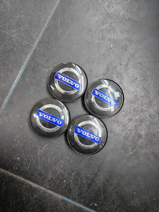 ORIGINELE Volvo naafkap naafdop zwart blauw chroom