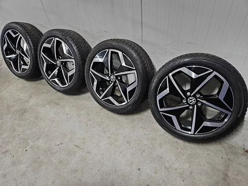 7mm! Originele VW Volkswagen ID.3 Andoya 19 inch zwarte velgen 5x112 winterbanden 215/50R19 Goodyear