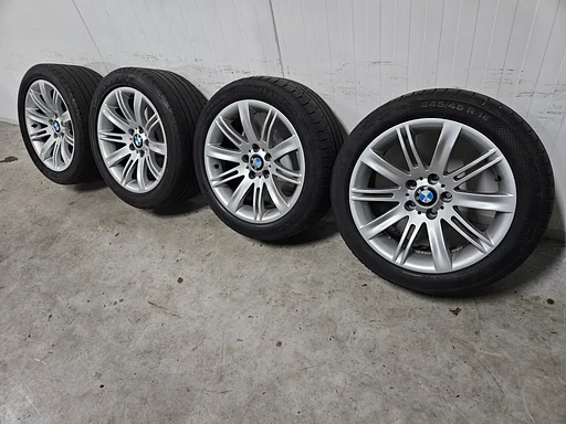 6-7mm! Originele BMW 5 serie E60 E61 F10 F11 6 serie E63 E64 Style 120 18 inch breedset velgen TPMS 5x120 zomerbanden 245/45R18 Continental
