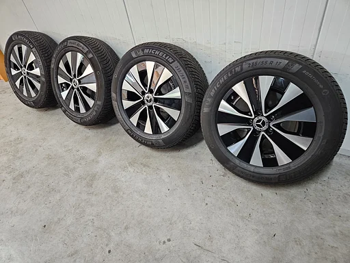 7-8mm! Originele Mercedes Vito V-klasse W447 EQV TPMS 17 inch zwarte velgen 5x112 winterbanden 235/55R17C Michelin