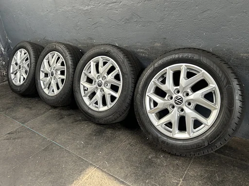 9mm! Originele VW Transporter Bulli T7 Multivan Le mans 17 inch velgen TPMS 6x120 zomerbanden cargo 215/60R17C Goodyear