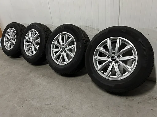 7-8mm! Originele Audi Q5 80A 17 inch velgen 5x112 winterbanden 235/65R17 Continental