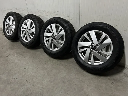 6-7mm! Originele VW Polo 6 2G AW Ronda 15 inch velgen 5x100 zomerbanden 185/65R15 Continental