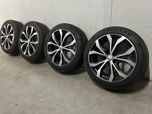 8mm! VW Transporter T5 GP T6 T6.1 T7 Multivan Bulli 19 inch zwarte velgen 5x120 zomerbanden 245/45R19 Tristar