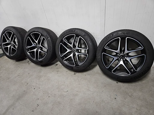 6-7mm! Originele Mercedes GLS GLE W167 AMG 21 inch breedset zwarte velgen TPMS 5x112 zomerbanden 275/45R21 Michelin