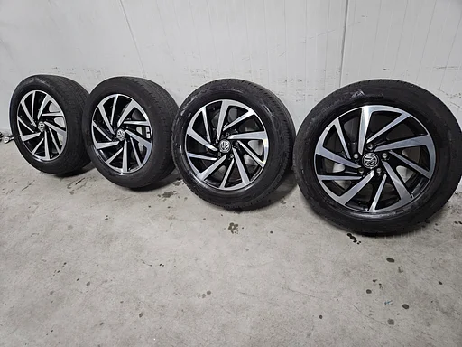 6-7mm! Originele VW Transporter Multivan T5 GP T6 T6.1 T7 Bulli Woodstock 17 inch zwarte velgen 5x120 zomerbanden 215/60R17C Continental